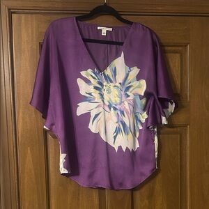 Banana Republic Purple Floral Blouse